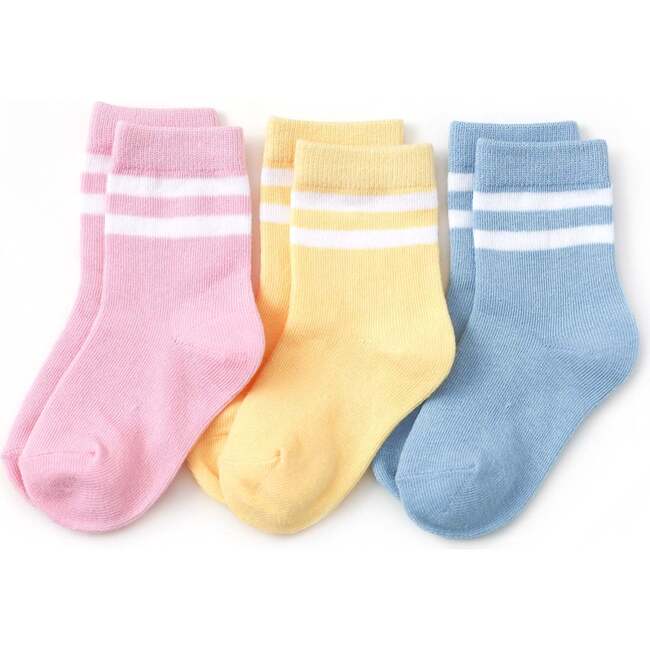 Midi Sock 3-pack, Pastel Stripe