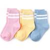 Midi Sock 3-pack, Pastel Stripe - Socks - 1 - thumbnail