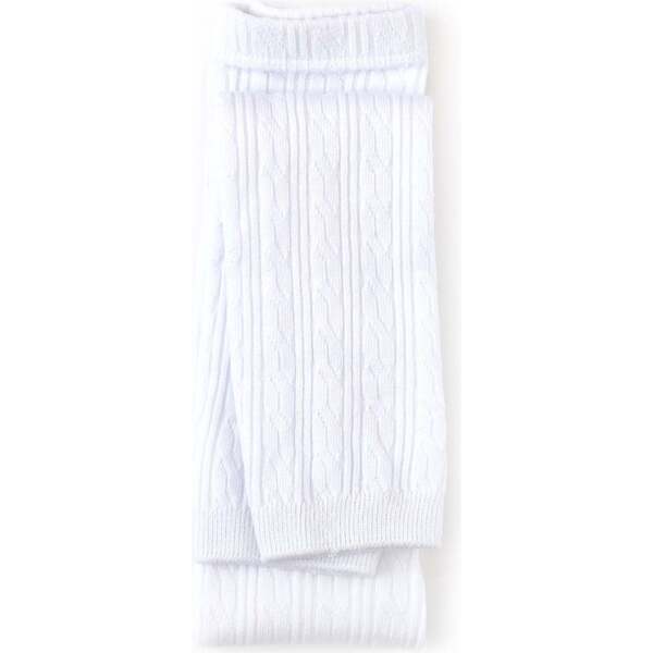 Footless Cable Knit Tights, White Little Stocking Co. Tights & Socks