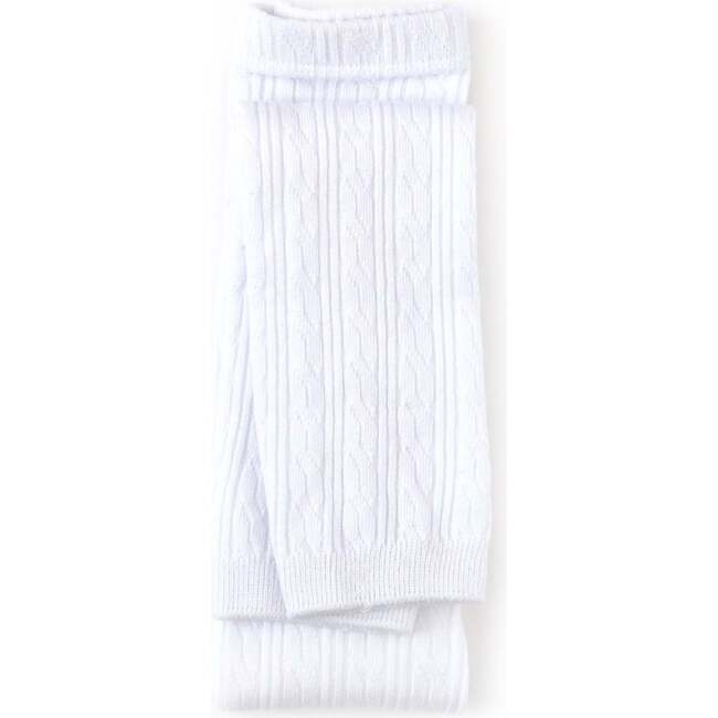 Footless Cable Knit Tights, White Little Stocking Co. Tights & Socks