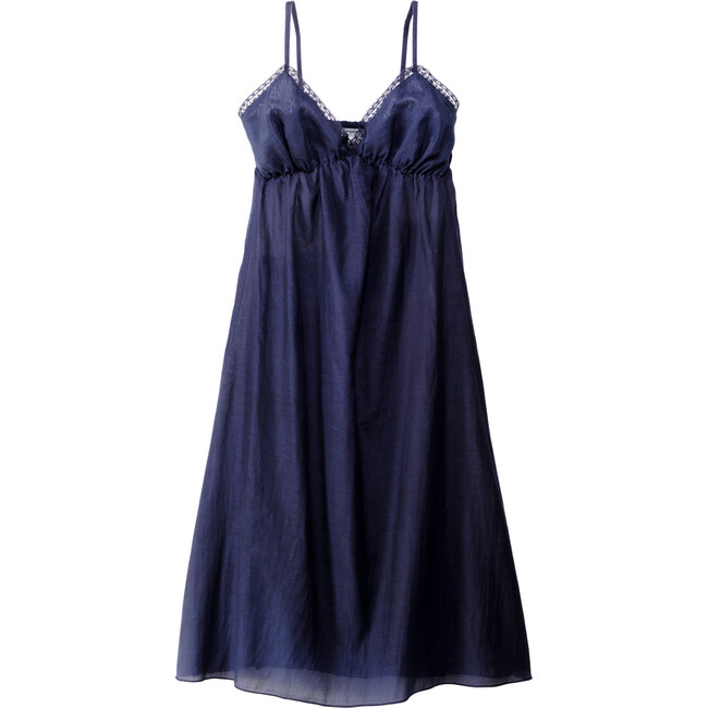 Women's Josephine Nightgown, Blue - Nightgowns - 1