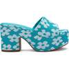 Women's Miso Platform Sandal, Acqua Floral Knit - Sandals - 1 - thumbnail