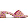 Women's Brigitte Mule, Bubblegum and Lemon Print Leather - Sandals - 1 - thumbnail