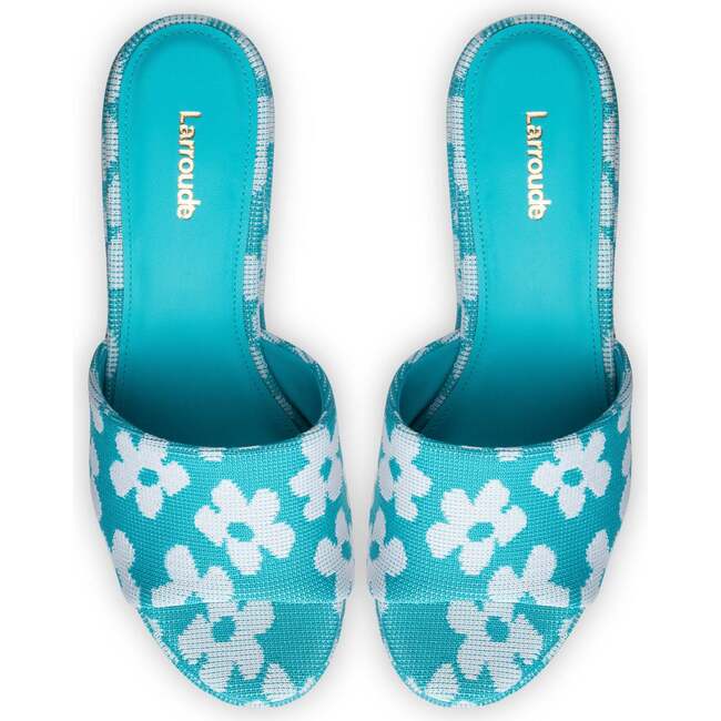 Women's Miso Platform Sandal, Acqua Floral Knit - Sandals - 3