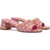 Women's Brigitte Mule, Bubblegum and Lemon Print Leather - Sandals - 2