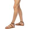Women's Santorini Flat Sandal, Multineutral Leather - Flats - 5