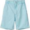 Organic Cotton Woven Bermuda Shorts, Sky Blue With Natural Mineral Dye - Shorts - 1 - thumbnail