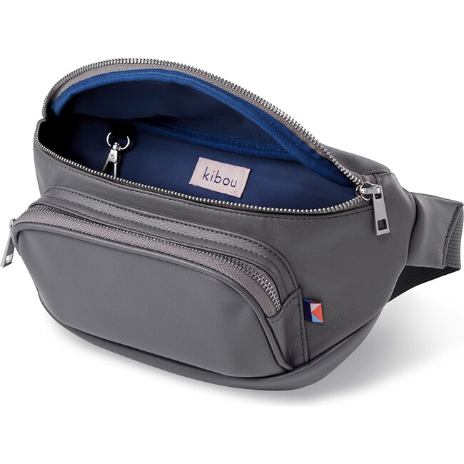 Minimal Diaper Belt Bag, Charcoal - Diaper Bags - 1