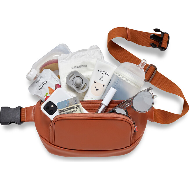 Minimal Diaper Belt Bag, Brown - Diaper Bags - 3
