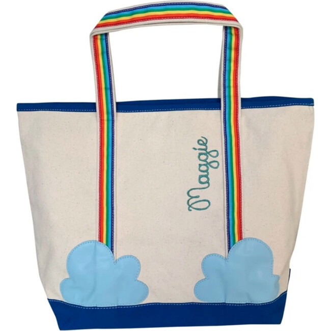Monogrammable Cloud Patch Tote, Blue - Bags - 1