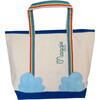 Monogrammable Cloud Patch Tote, Blue - Bags - 1 - thumbnail