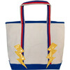 Monogrammable Lightning Patch Tote, Blue & Yellow - Bags - 2
