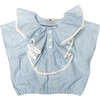 Victoria Blouse, Blue - Blouses - 1 - thumbnail