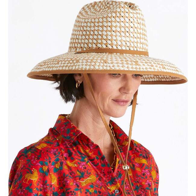 Women's Straw Checkered Hat