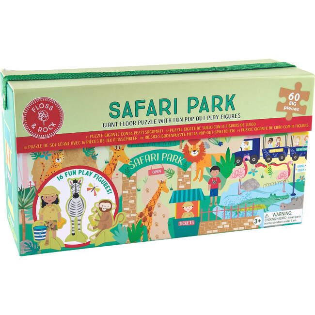 Safari Park Jigsaw with Figures, 60pc
