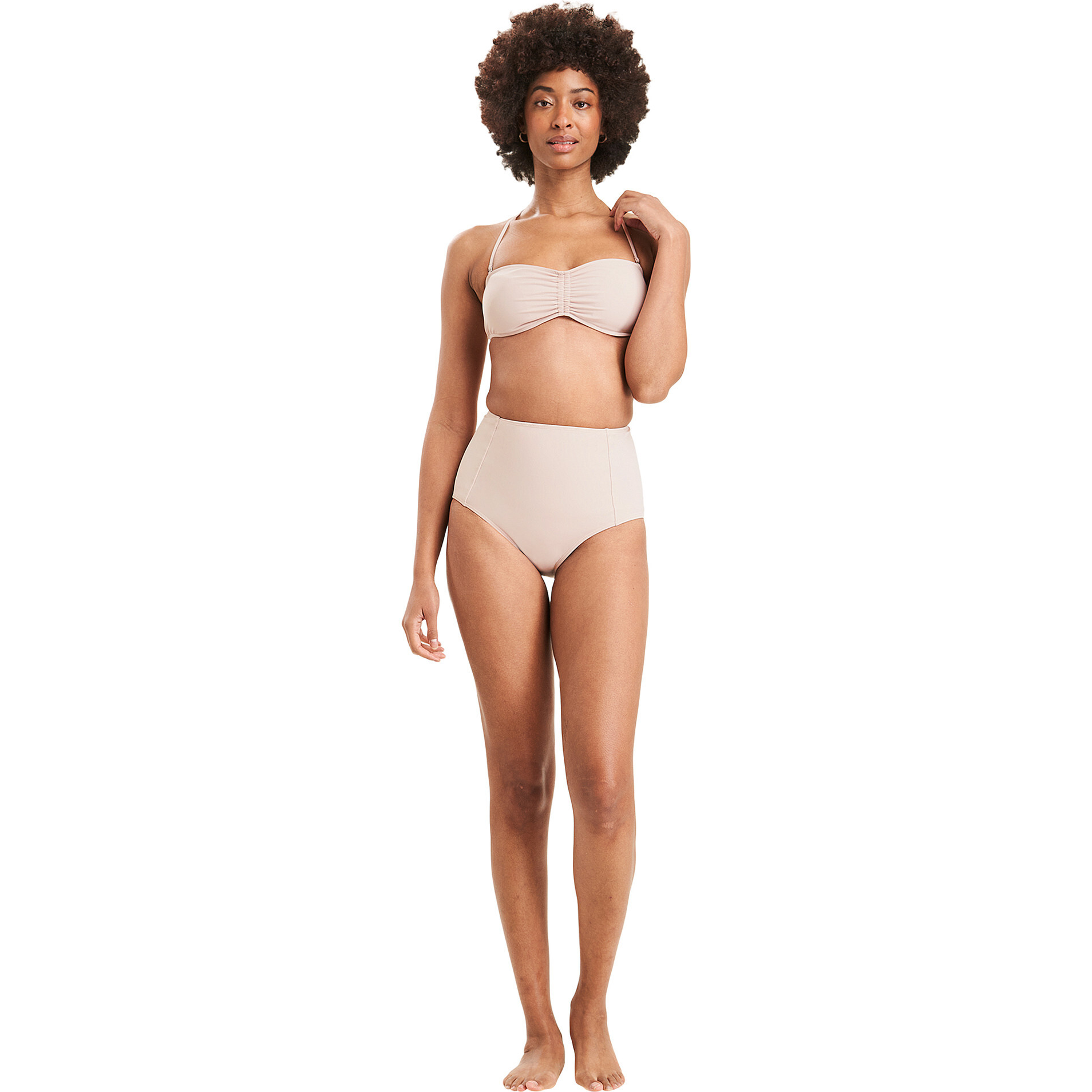 Women's Bianca Bandeau Bikini Top, Dusty Rose - Two Pieces - 1