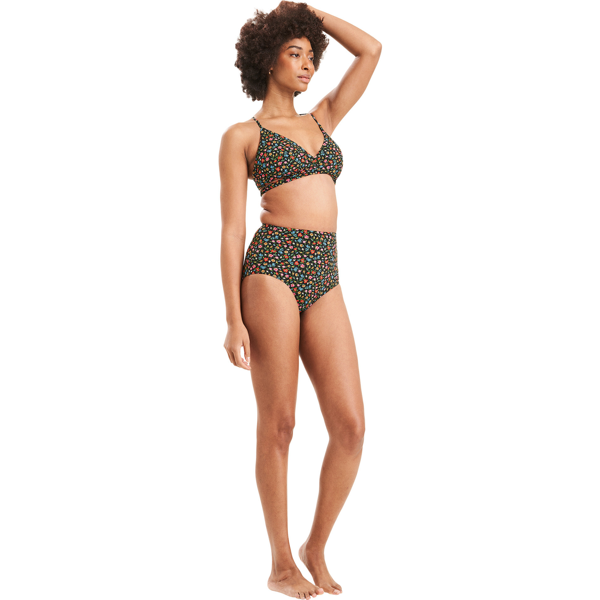 Women's Nina High Waist Bikini Bottom, Gardenia - Two Pieces - 1