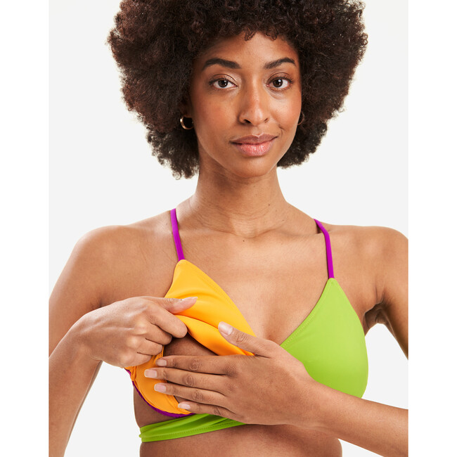 Women's Jojo Breastfeeding Bikini Top, Marigold Color Block