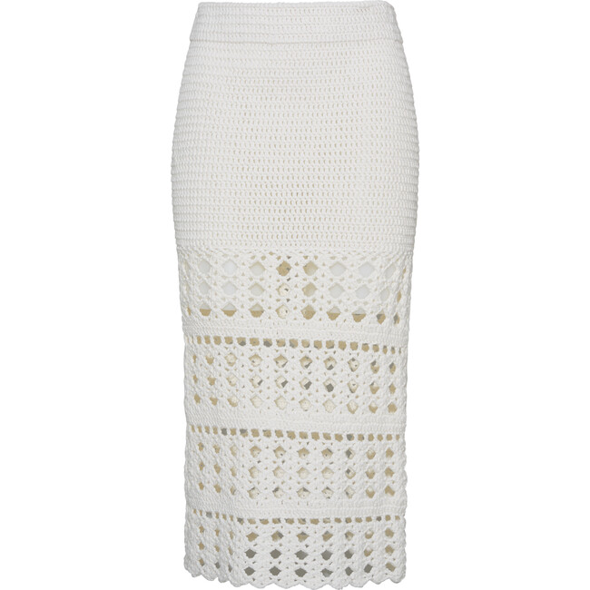 Women's Emery Crochet Skirt, Ivory - Skirts - 1 - zoom