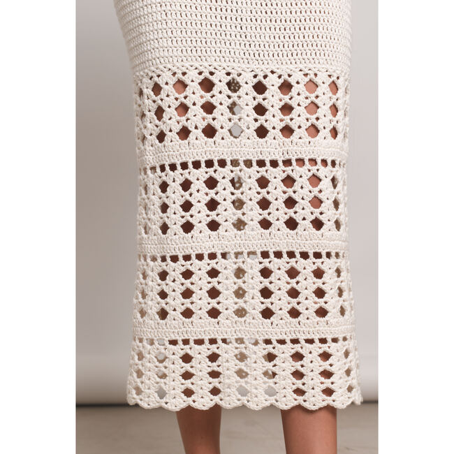 Women's Emery Crochet Skirt, Ivory - Skirts - 6