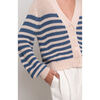 Women's Isla Stripe Cardi, Ivory Azul Stripe - Cardigans - 7