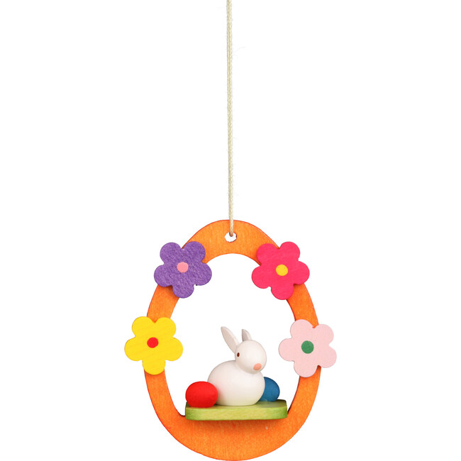 White Rabbit With Easter Eggs Ornament