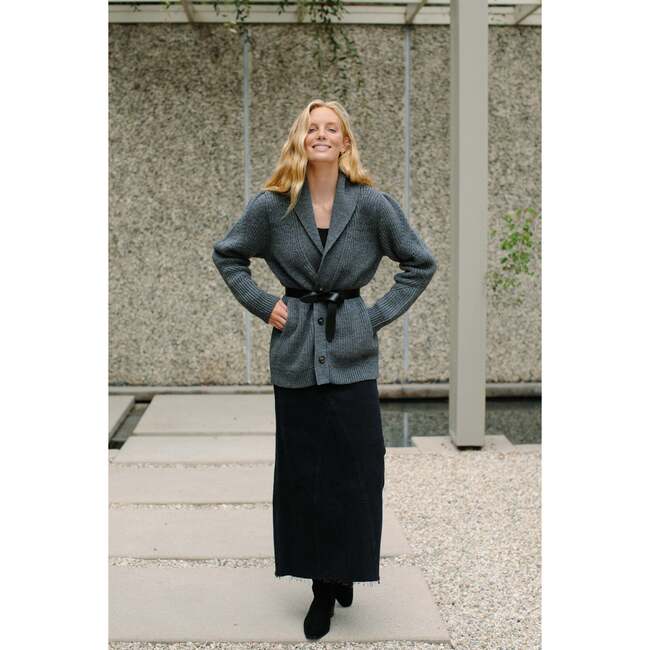 The Women's Kate Shacket, Charcoal - Sweaters - 2