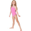 One Shoulder Swimsuit, Shimmer Pink - One Pieces - 2