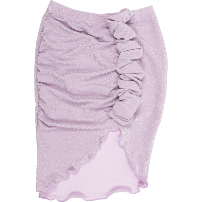 Girls Cinched Skirt, Shimmer Lilac