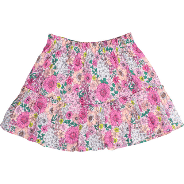 Girls Ruffle Skirt, Mod Floral Pink - Shade Critters Skirts | Maisonette