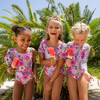 Two Piece High Waist Set, Mod Floral Pink - Two Pieces - 2