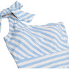 Women's One Piece One Shoulder Swimsuit, Light Blue Stripe - One Pieces - 2