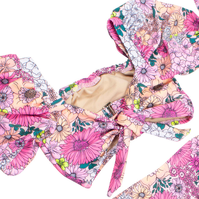 Two Piece High Waist Set, Mod Floral Pink - Two Pieces - 3
