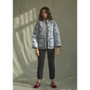 Women's Quilted Jacket, Blue Pheasant - Jackets - 5