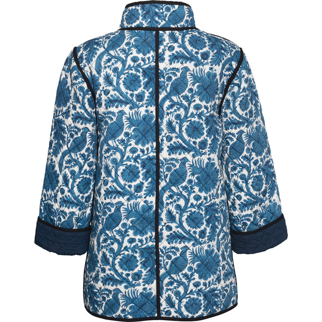 Women's Quilted Jacket, Blue Pheasant - Jackets - 6