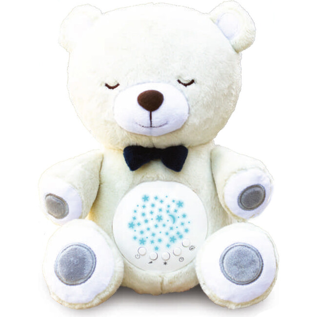 Bear Plush Sound Soother, White