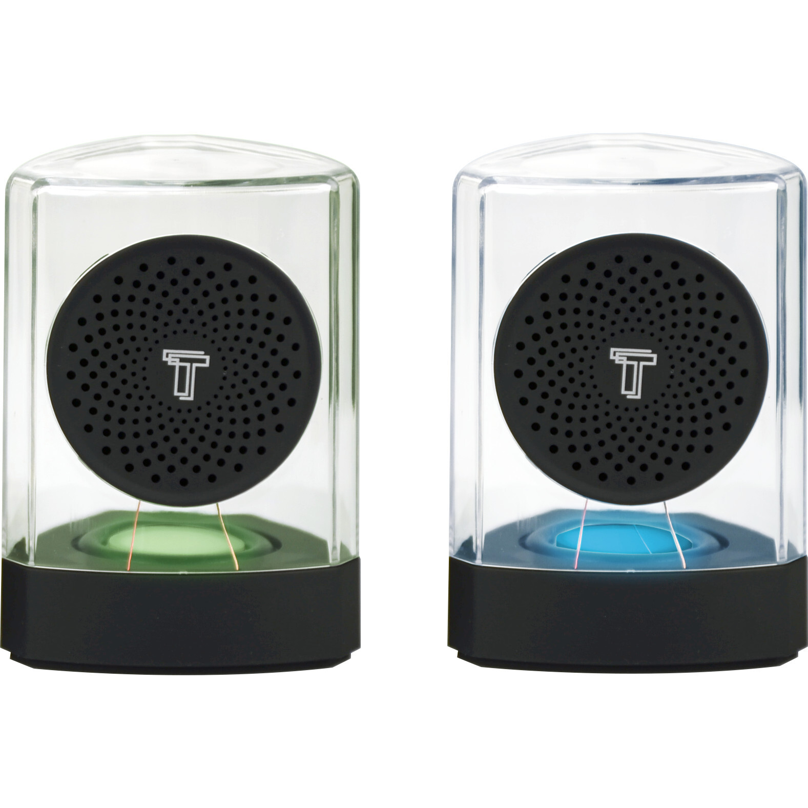 Mini Acrylic Stereo Bluetooth Speaker Set - Musical - 1
