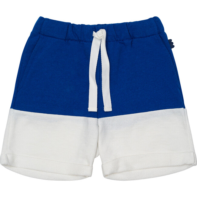 Bicolor Shorts, Cobalt & White