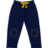 Yellow Pow Stitch Joggers, Navy - Sweatpants - 1 - thumbnail