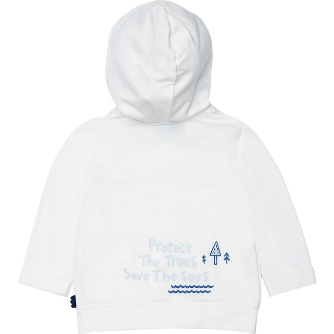 Baby Protect the Seas Hoodie, White