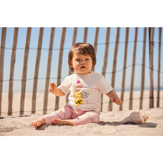 Baby Fish Stitch Leggings, Pink