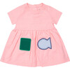 Baby Patch Dress, Pink - Dresses - 1 - thumbnail