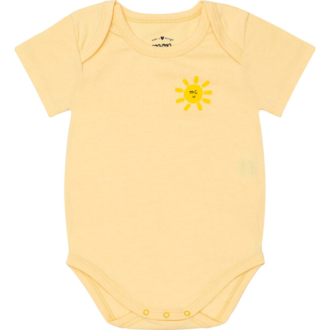 Sun & Sand Bodysuit, Yellow - Onesies - 1