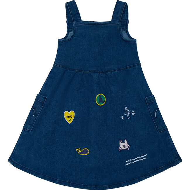Baby Denim Dress, Navy - Dresses - 2