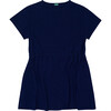 Patch T-Shirt Dress, Blue - Dresses - 3