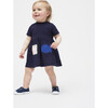 Baby Patch Dress, Blue - Dresses - 4 - thumbnail