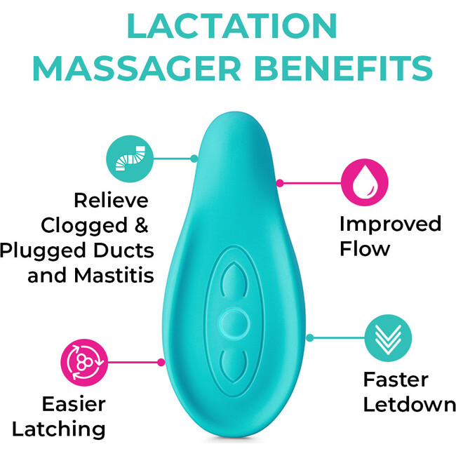 Lactation Massager, Teal - Breast Pumps - 1