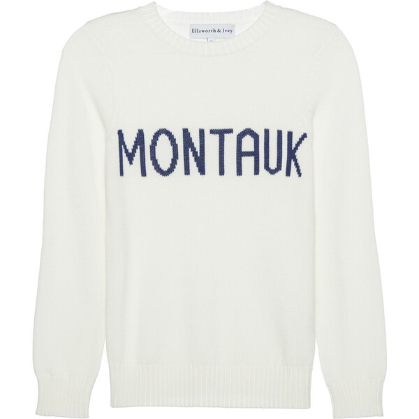 Women's Montauk Sweater, White - Ellsworth + Ivey Mommy & Me Shop ...