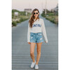 Women's Montauk Sweater, White - Sweaters - 2