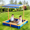 Outdoor Summer Sand Box, Wood/Blue - Outdoor Games - 2